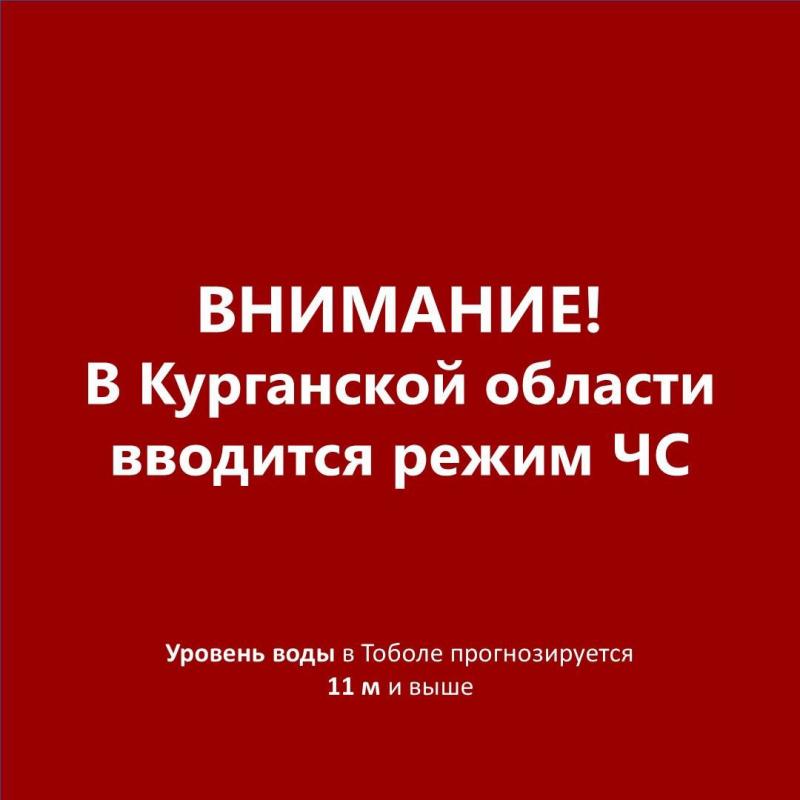 В Курганской области вводят режим ЧС регионального значения